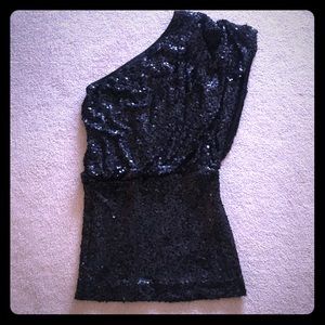 Jessica Simpson Sequin Black Mini Dress